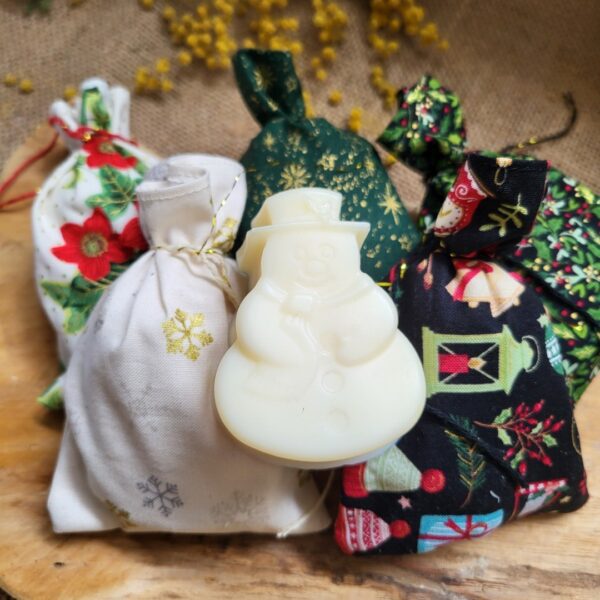 lot de 4 savons bonhommes de neige