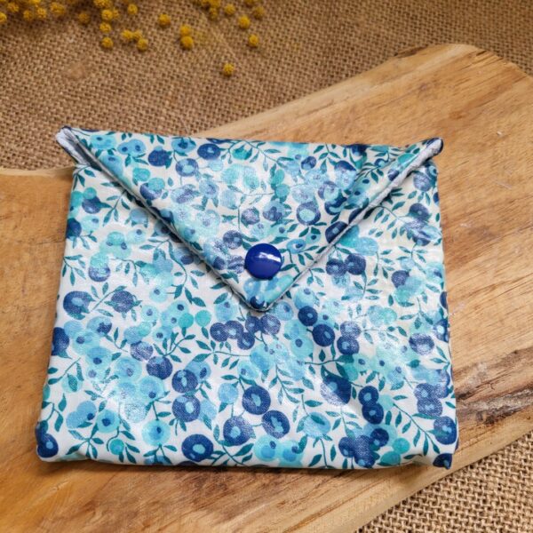 pochette à savon en tissu liberty enduit avec défaut